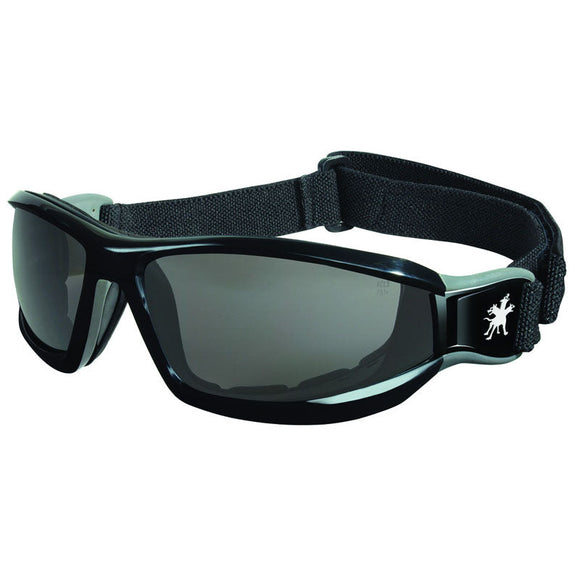 Crews KB85RP112AF RP1 Black Frame w/Strap Gray Anti-Fog Lens - Safety Glasses