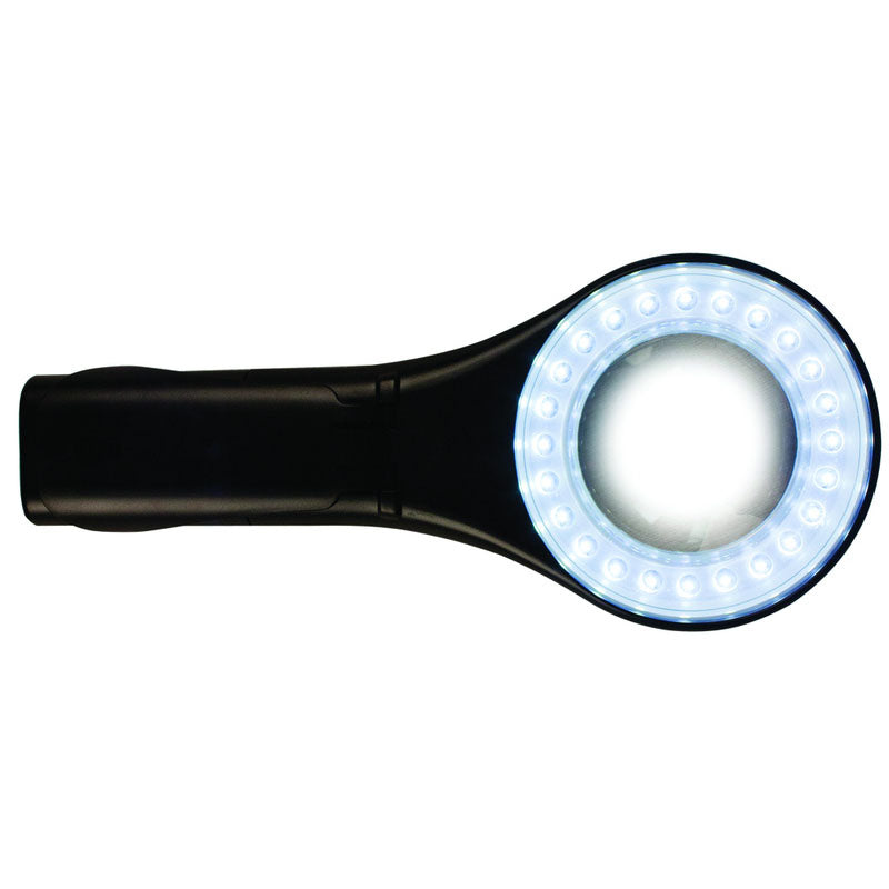 Dazor KC50J203HHM 24 Led 2.5X Handheld Magnifier-6 Diopter-7 1/2" Overall Length