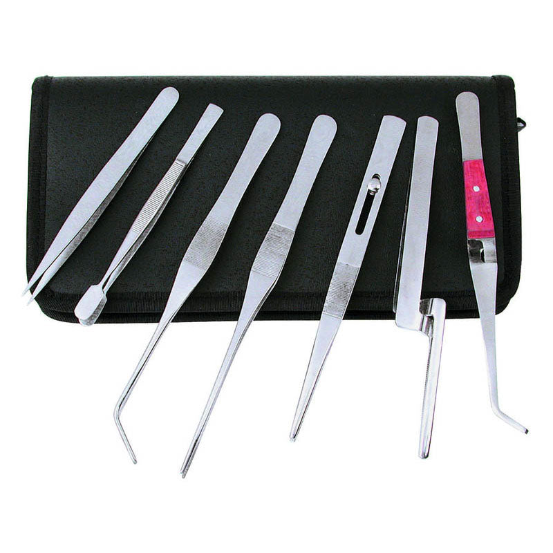 Steelman KE5305600 7 Pieces Tweezer Set