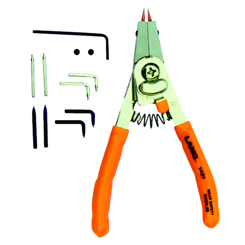 Lang KL401421 Retaining Ring Pliers - 1/8"-1" External Capacity
