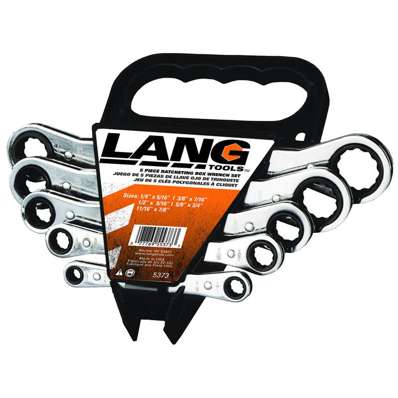 Kastar KL405373 5 Pieces-12 Points - Straight Ratcheting Box Wrench Set