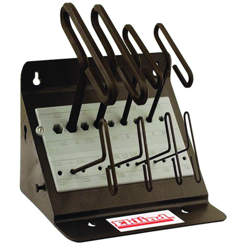 Eklind KM5036168 8 Pieces-3/32"-1/4" T-Handle Style-6" Arm-Hex Key Set with Plain Grip