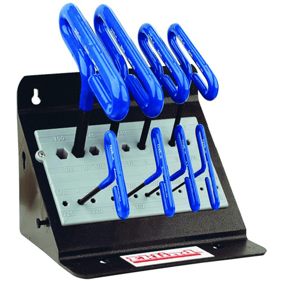Eklind KM5056168 8 Pieces-2.0 mm-10 mm T-Handle Style-6" Arm-Hex Key Set with Cushion Grip in Stand