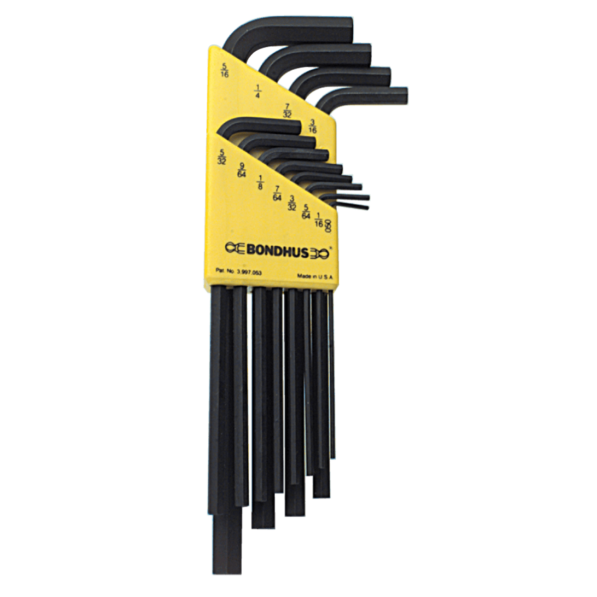 Bondhus KN5312136 12 Pieces-0.050"-5/16" Long Arm Style - Hex Key Set