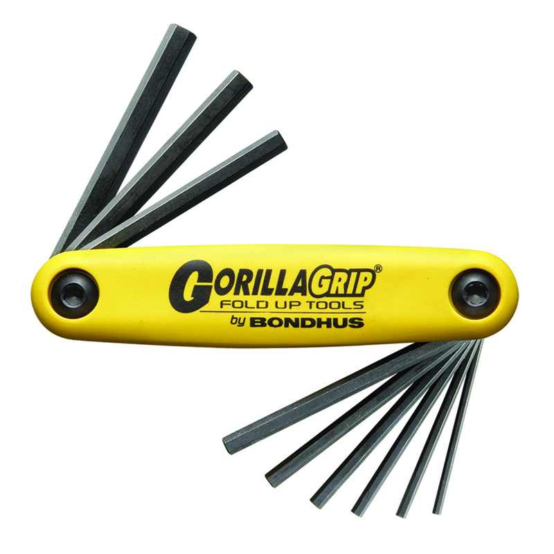 Bondhus KN5312589 9 Pieces-5/64"-1/4" Fold Up Hex Key Set