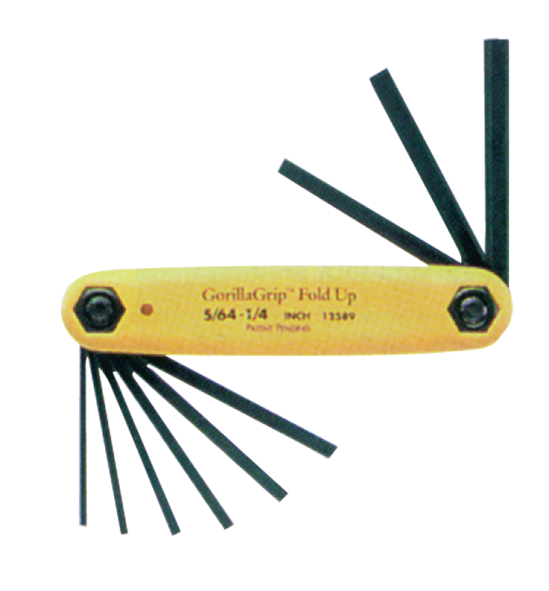 Bondhus KN5312591 9 Pieces-0.050"-3/16" Fold Up Style - Hex Key Set