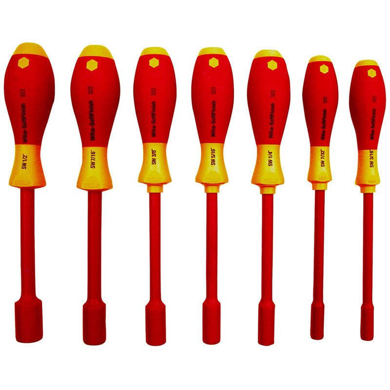 Wiha KN5432294 7PC 1000V INSULATED NUT DRIVE SET 3/16 TO 1/2