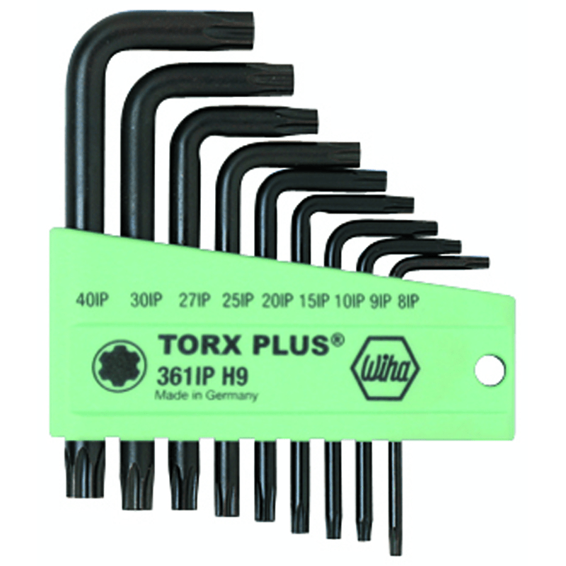 Wiha KN5436199 9PC TORX PLUS SHORT ARM L-KEY SET IP8-40