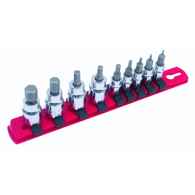 Wiha KN5471996 9PC 3/8 DR HEX METRIC BIT SET