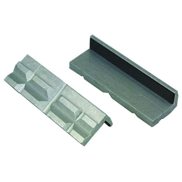 Lisle KN6548000 Aluminum Vise Jaw Pads - V-shaped Aluminum surFace holds Round and hex parts securely - 4" Pad length