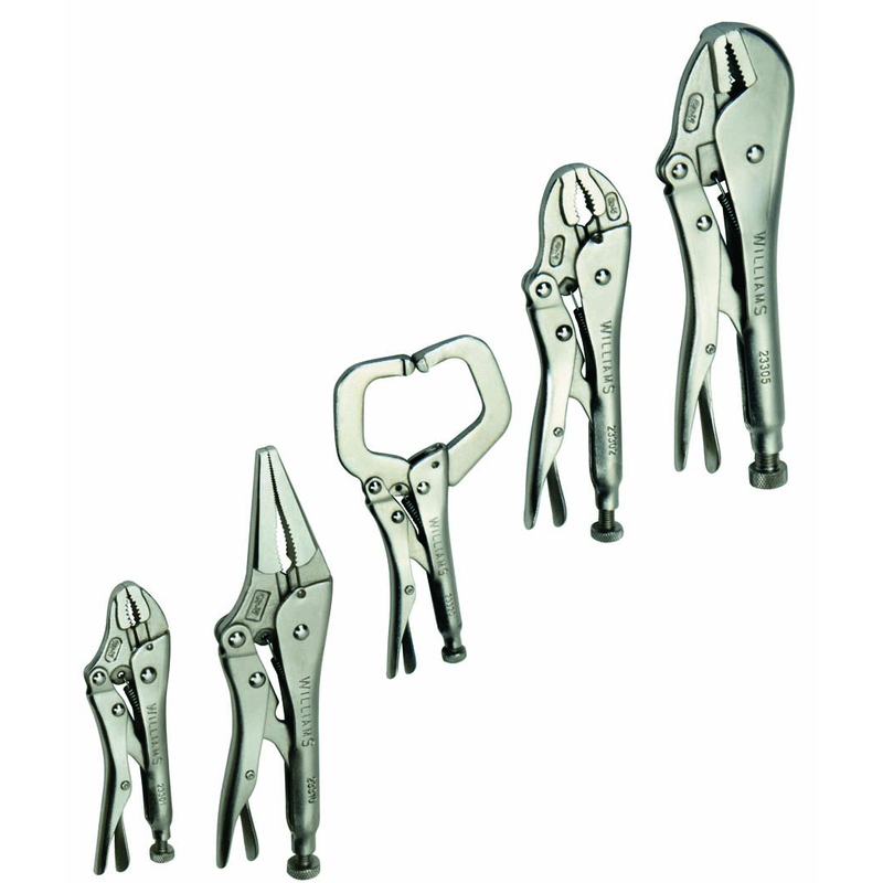 Williams KP3023076 5PC ASSORTED JAW LOCKING PLIER SET
