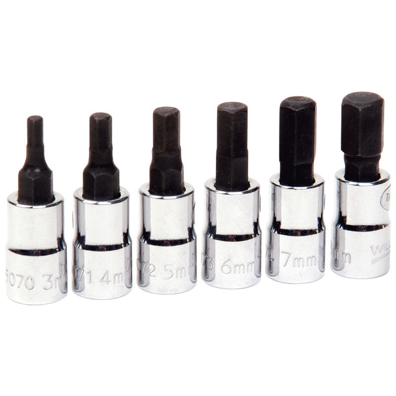 Williams KP3030904 6PC 1/4 DR HEX BIT METRIC SET