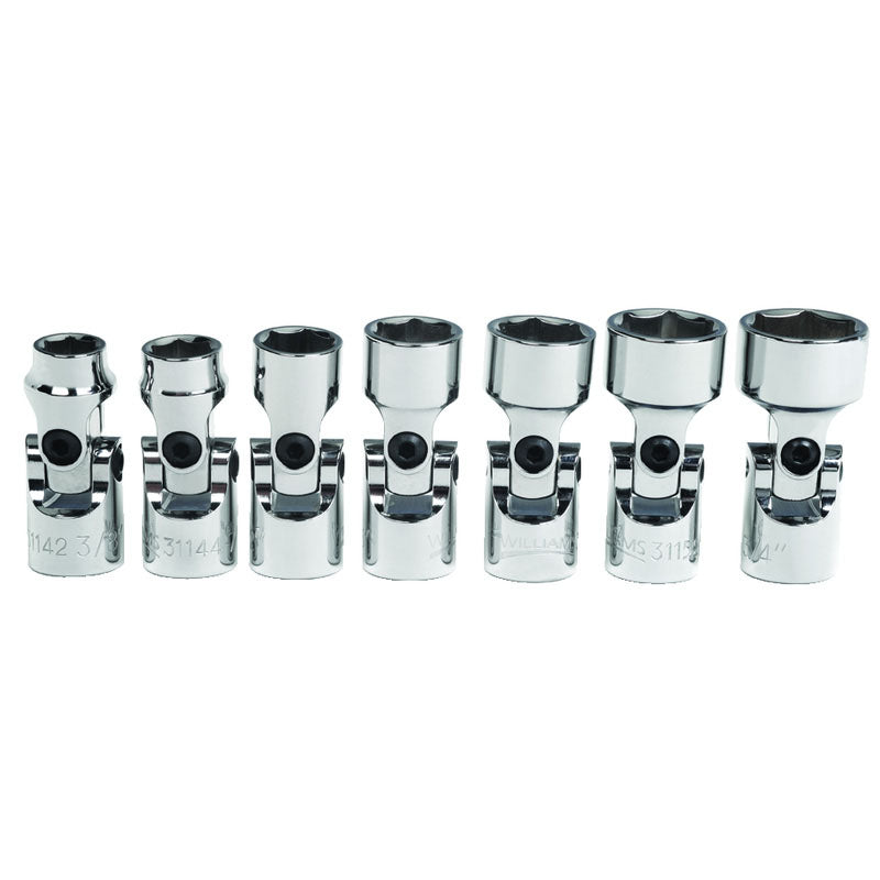 Williams KP3031938 7PC 3/8 DR FLEX SKT SAE SET