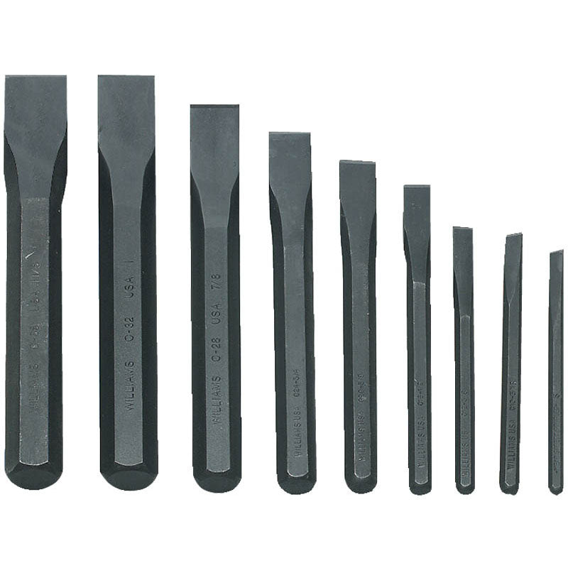 Williams KP30CS9 9PC COLD CHISEL SET (ROLL)