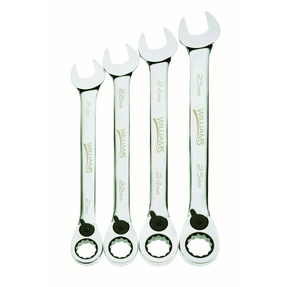 Williams KP30MWS4RC 4PC 12 PT RATCHETING COMBO WRENCH