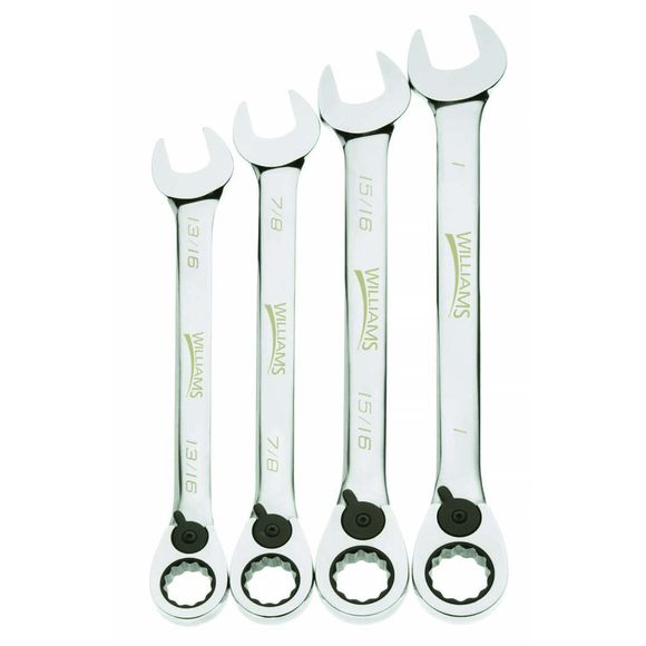 Williams KP30WS1164RC 4PC 12 PT RATCHETING COMBO WRENCH