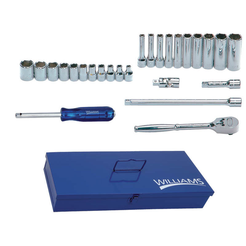 Williams KP30WSM26HFTB 26PC 1/4 DR SOCKET & TL SET