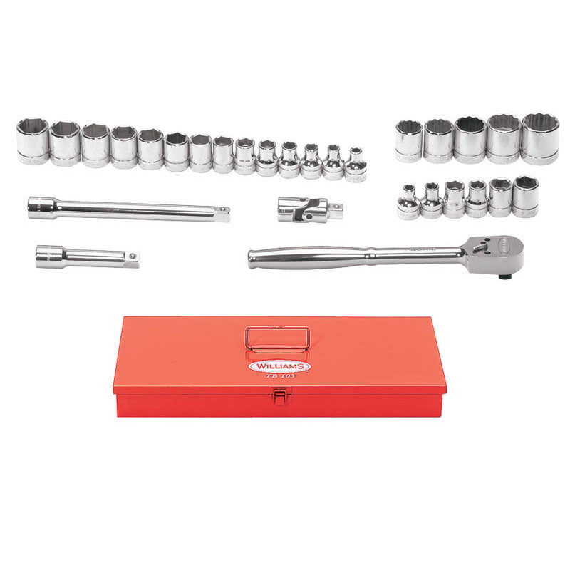Williams KP30WSMB29FTB 29PC 3/8 DR SOCKET & TOOL SET