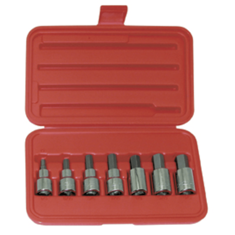 Wright Tool KP50405 7 Piece–1/4", 5/16", 3/8", 7/16", 1/2", 9/16", 5/8"–1/2" Drive - Hex Bit Set