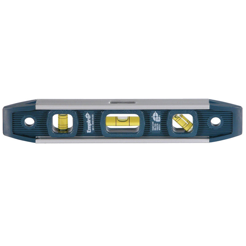 Empire KP755819 Model 581–9–9" Length–3 Vials (1 Plumb, 1 Level, 1 45°) - Top Reading - Magnetic Toolbox Level