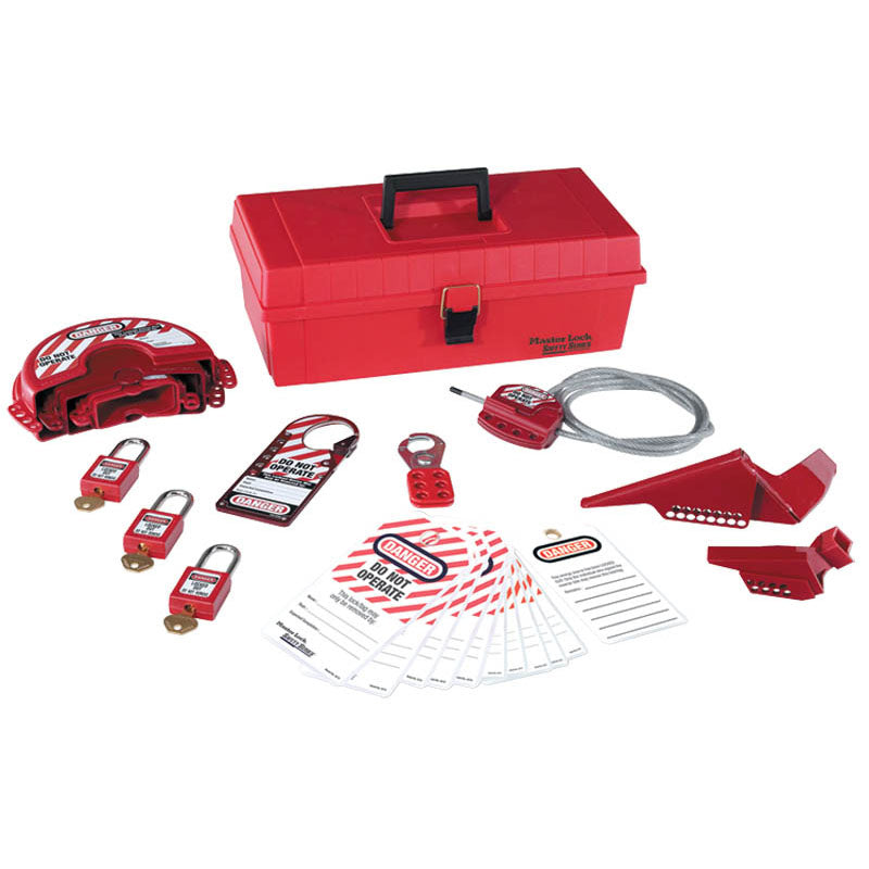 Master Lock KP901457VE410KA Valve & Electrical with 3 Padlocks - Lockout Kit