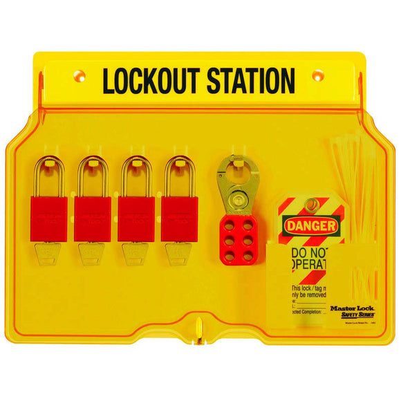 Master Lock KP901482B Padllock Wall Station - 12 1/4" x 16" x 1 3/4" - Unfilled, Base & Cover