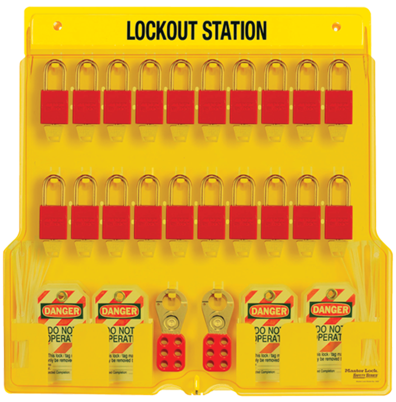 Master Lock KP901484B Padllock Wall Station - 22" x 22" x 1-3/4" - Unfilled, Base & Cover