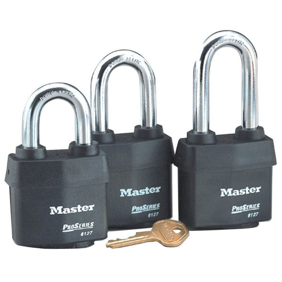 Master Lock KP906127KA Hi-Vis Aluminum Padlock - 2 5/8" Body Width; Keyed: Alike