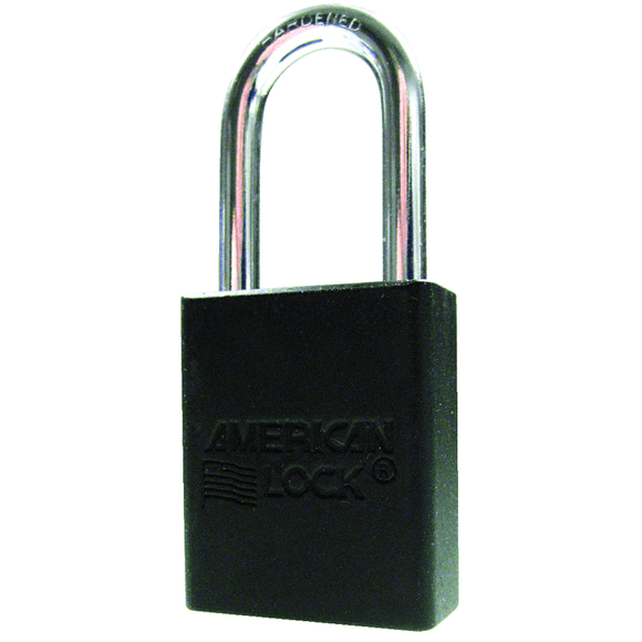 Master Lock KP90A1106BLK Aluminum Padlock 1 1/2" Body Width; Keyed: Different; Black