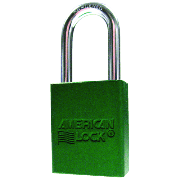 Master Lock KP90A1106GRN Aluminum Padlock 1 1/2" Body Width; Keyed: Different; Green