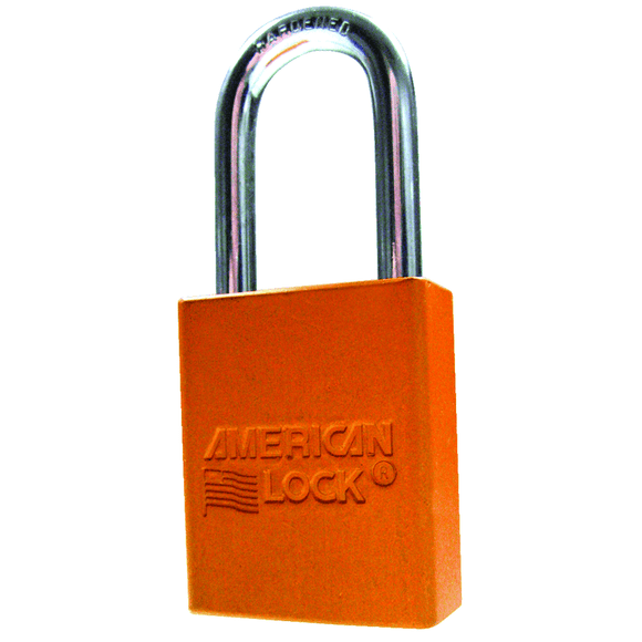 Master Lock KP90A1106ORJ Aluminum Padlock 1 1/2" Body Width; Keyed: Different; Orange
