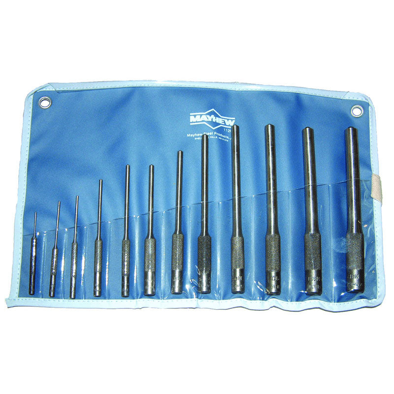 Mayhew KS50210RC 12 Pieces Regular & Long Pin Punch Set-1/16" to 1/2" Diameter