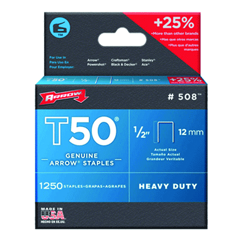 Arrow KX6050012 1/2" / 12 mm - T50–1250 Standard Pack - Staples