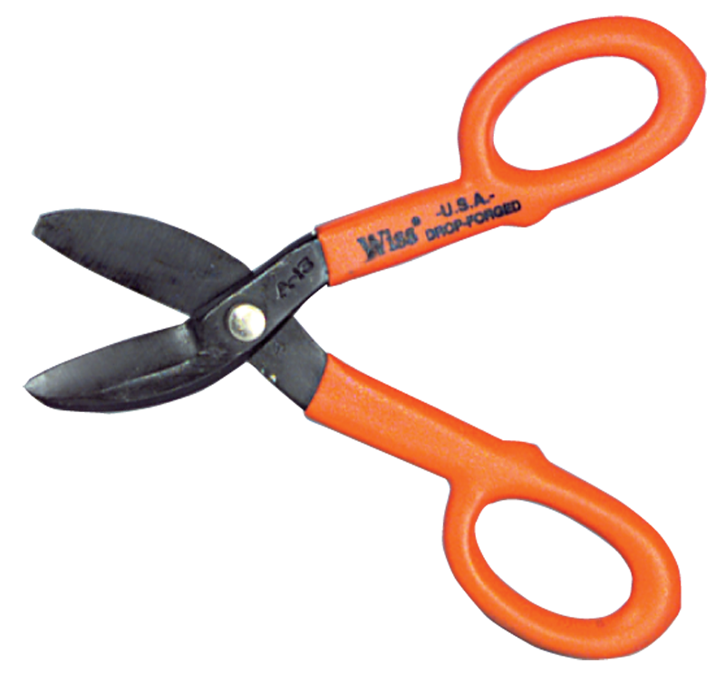 Wiss LA50A13N 1 3/4" Blade Length - 7" Overall Length - Straight Cutting - Straight Pattern Snips