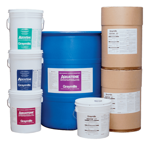 Graymills LC56GM390C5 Aquatene 390 Biodegradable Cleaning Solution - Low Foam Concentrate-5 Gallon