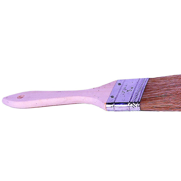 Weiler LD50F1W 1/2" - White Bristle Flat Oil & Chip / Wood Handle Industrial Hand Brush
