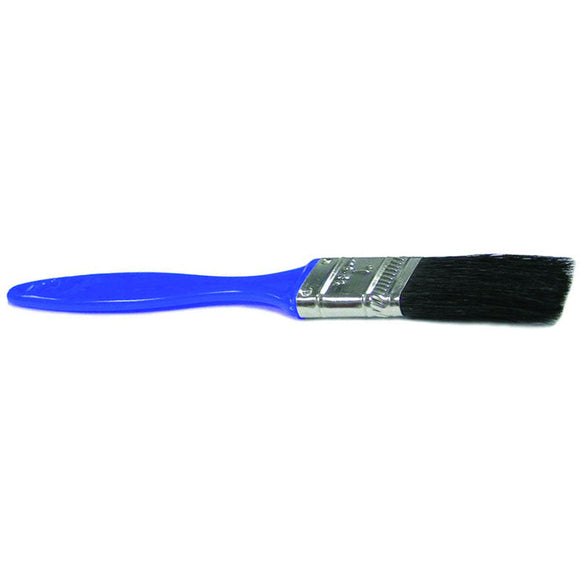 Weiler LD50F4P 2" - Black China Bristle Flat Oil & Chip / Plastic Handle Industrial Hand Brush
