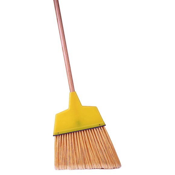 Weiler LD5344305 7 1/2' Plastic Angled Upright - Broom With Handle