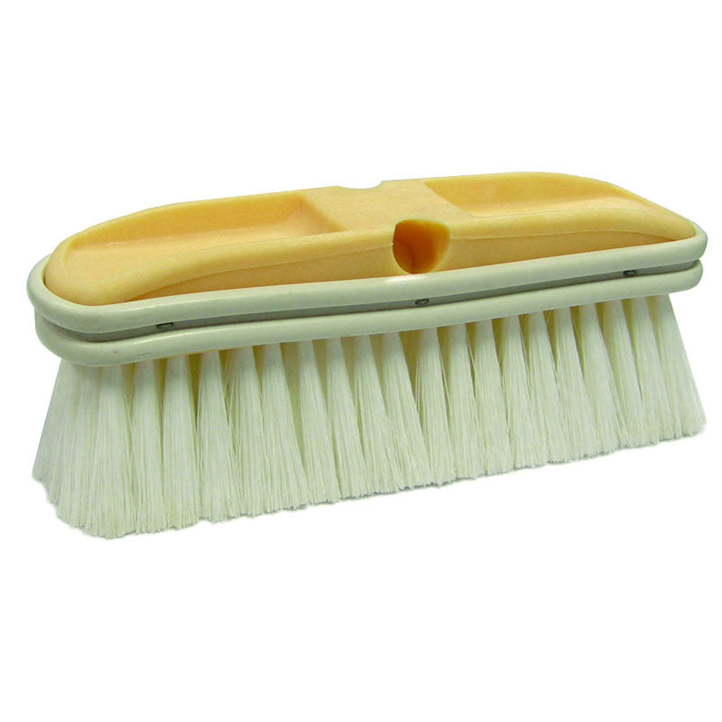 Weiler LD5344510 9 1/2" x 2 3/4" - Flagged White Polystyrene Truck Wash Industrial Hand Brush