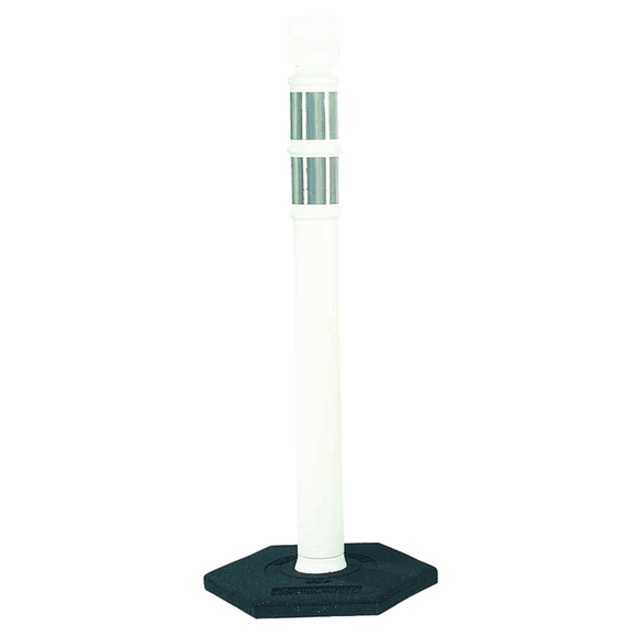 Cortina LF45747WRBC Delineator White with 10 lbs Base
