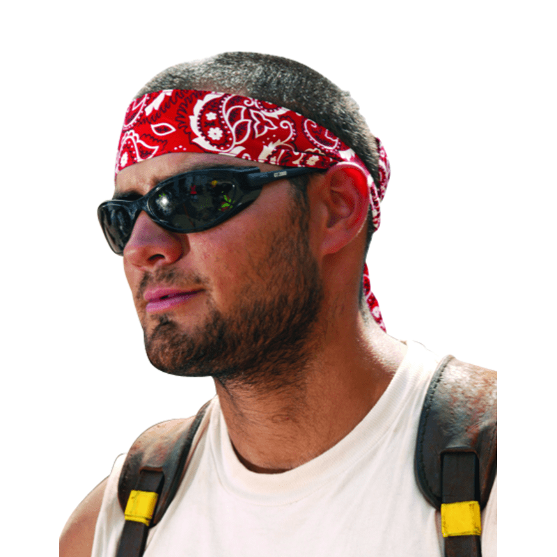 Ergodyne LF656700R 6700 Bandana/Headband Red Western Chill-Its