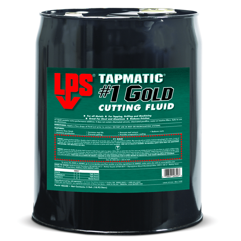 LPS LJ6040340 #1 Gold Cutting Fluid-5 Gallon