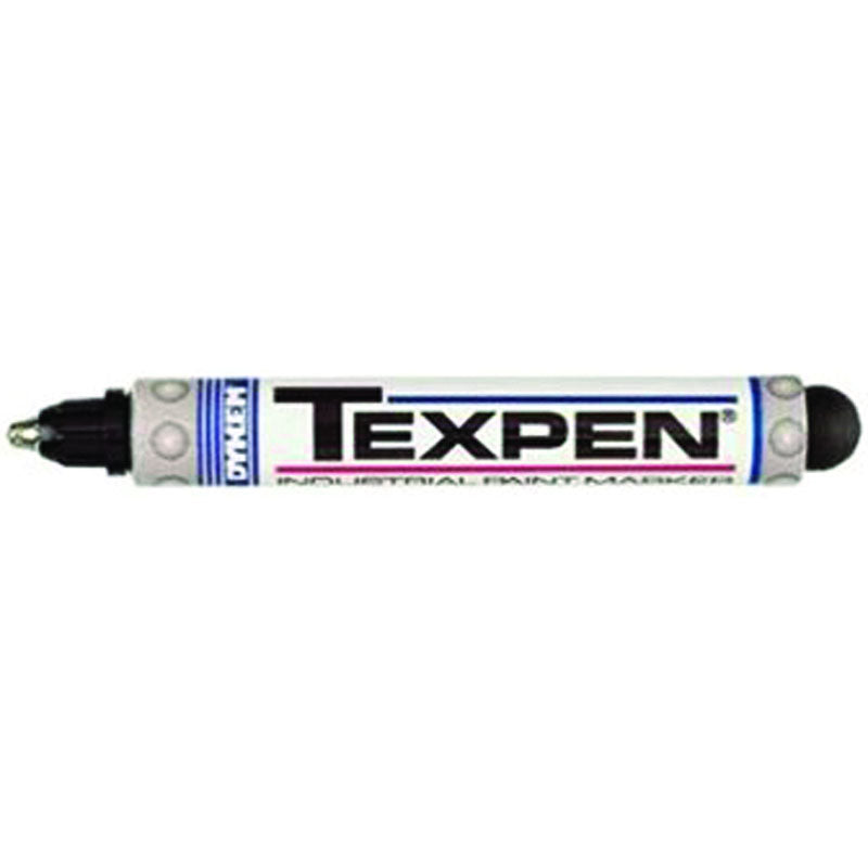 Dykem LL6016033 Texpen Medium Marker - Stainless Steel Ball Tip - Black