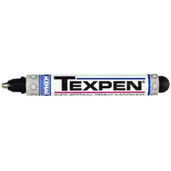 Dykem LL6016033 Texpen Medium Marker - Stainless Steel Ball Tip - Black