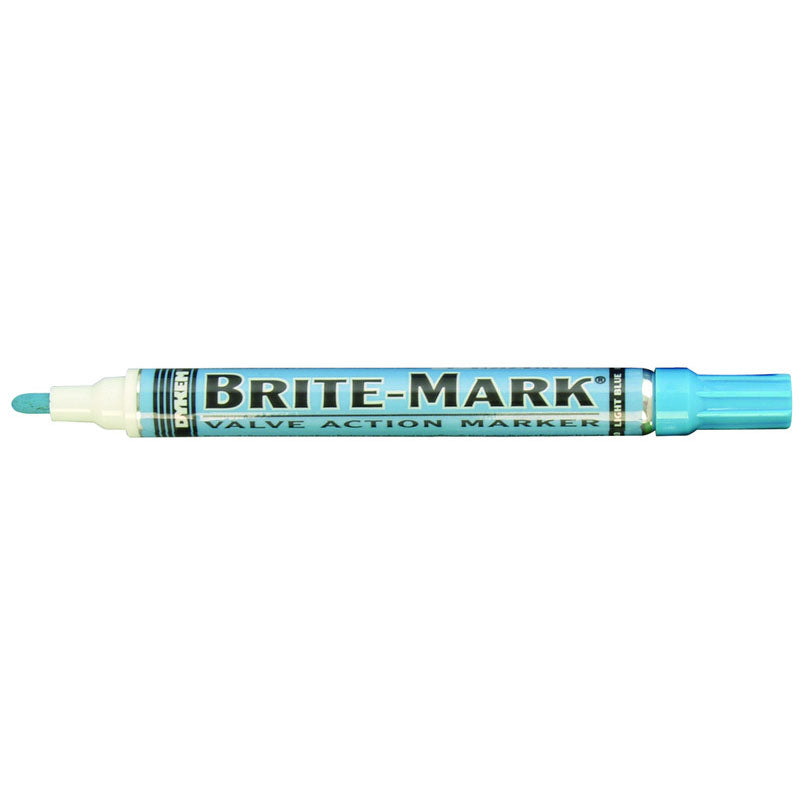 Dykem LL6084008 Brite-Mark Paint Marker - Oil Based - Light Blue