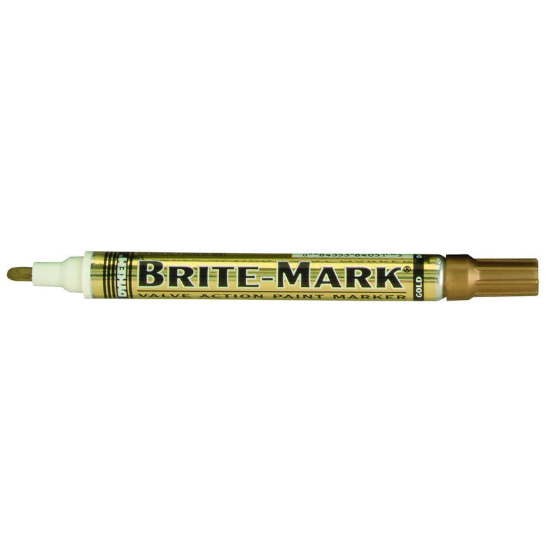 Dykem LL6084051 Brite-Mark Paint Marker - Oil Based - Gold