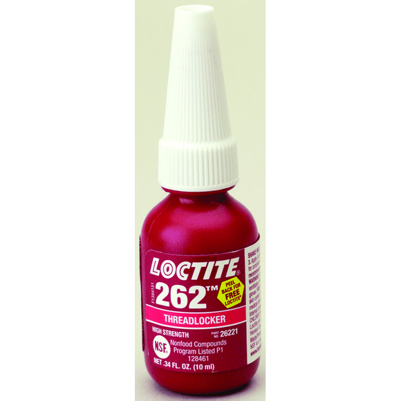 Loctite LM5026221 Series 262 Medium to High Strength Permanent Threadlocker-10 ml