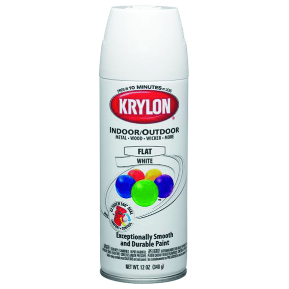 Krylon LP40K1502 16oz Flat White Krylon Paint