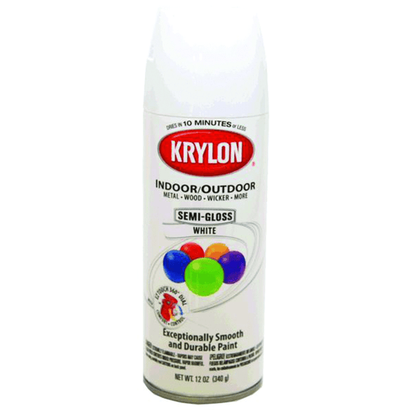 Krylon LP40K1508 16oz Semi Gloss White Paint