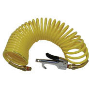 Coilhose Pneumatics LT51600N25A Model 600N25A–1/4" NPT x 25 Feet - Yellow Nylon–1 Swivel Fitting(s) - Recoil Air Hose & Air Blow Gun Kit
